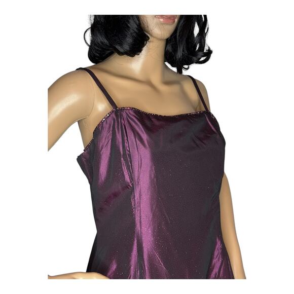 NWT Vintage Scott McClintock Bridesmaid Maxi dress glittering burgundy size 12 - Picture 9 of 17